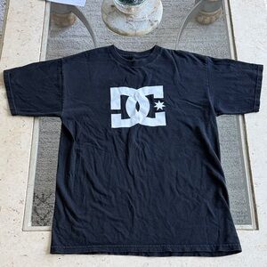 DC Black Tee with White Emblem M